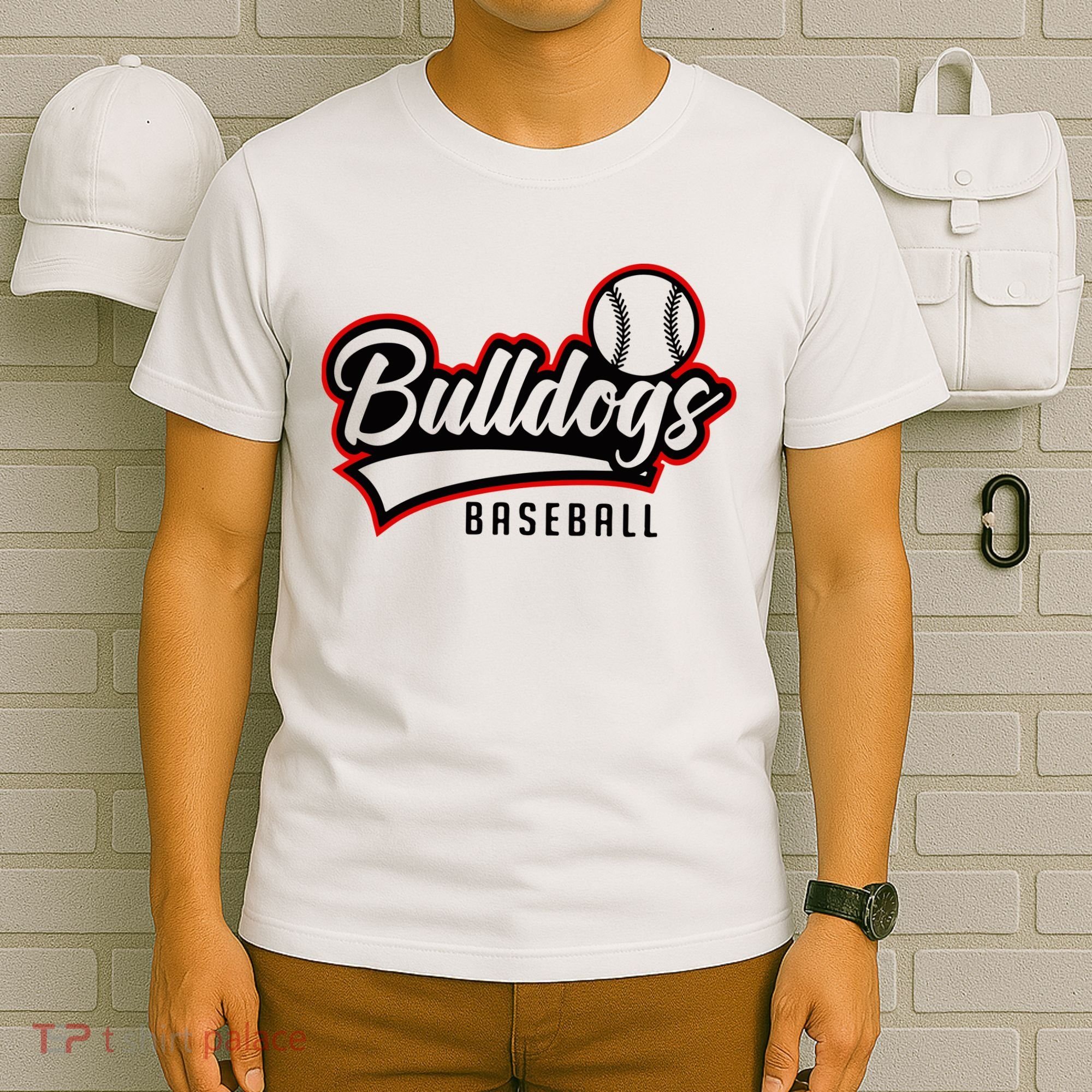 Baseball Sport Bulldog Baseball T-Shirt