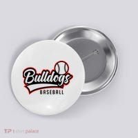 Baseball Sport Bulldog Baseball Button thumb 0