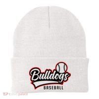 Baseball Sport Bulldog Baseball Beanie thumb 0