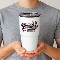 Baseball Sport Bulldog Baseball Tumbler thumb 2