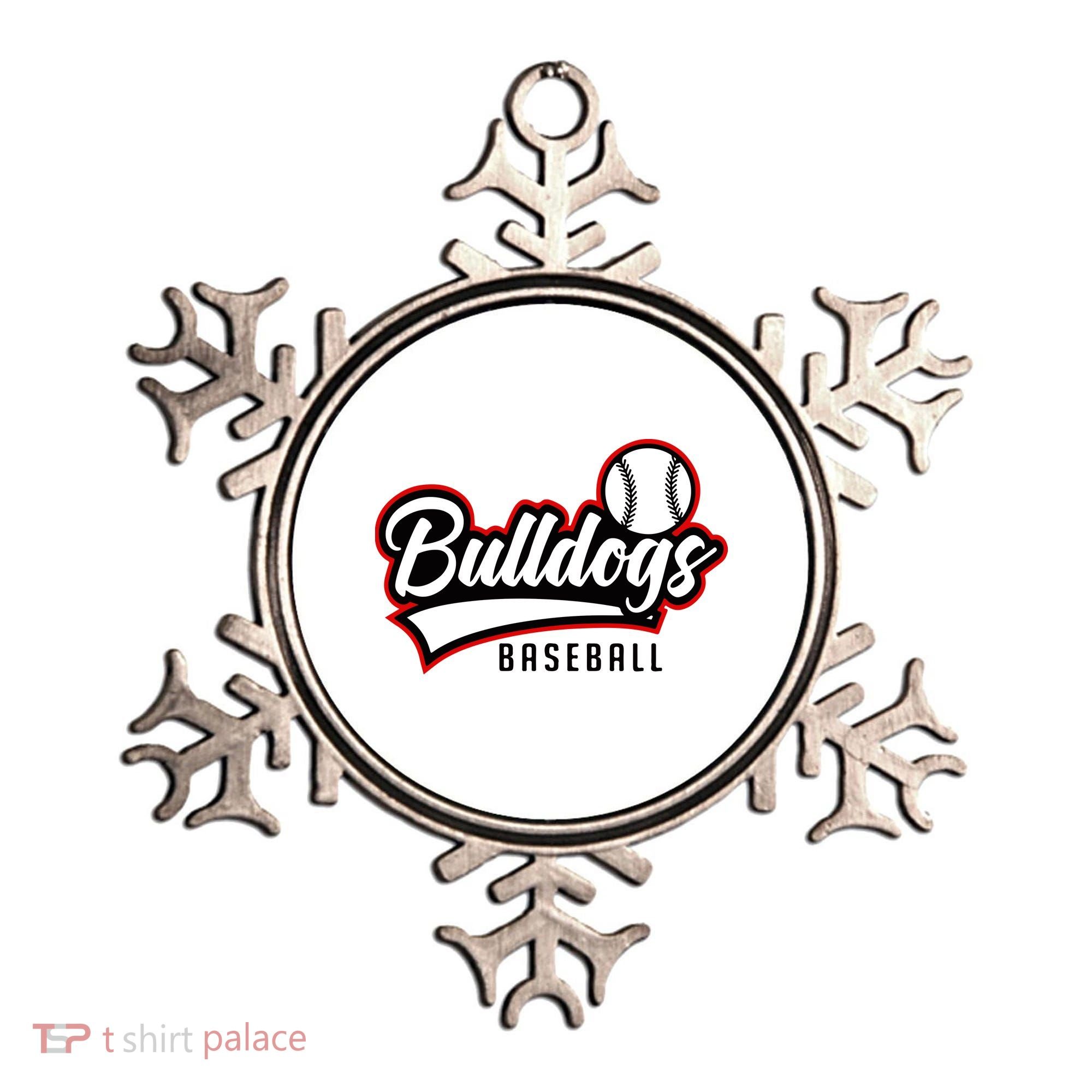 Baseball Sport Bulldog Baseball Ornament