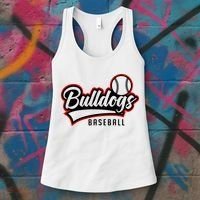 Baseball Sport Bulldog Baseball Women's Tank Top thumb 3