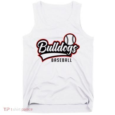 Baseball Sport Bulldog Baseball Tank Top