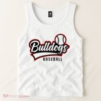 Baseball Sport Bulldog Baseball Tank Top thumb 2