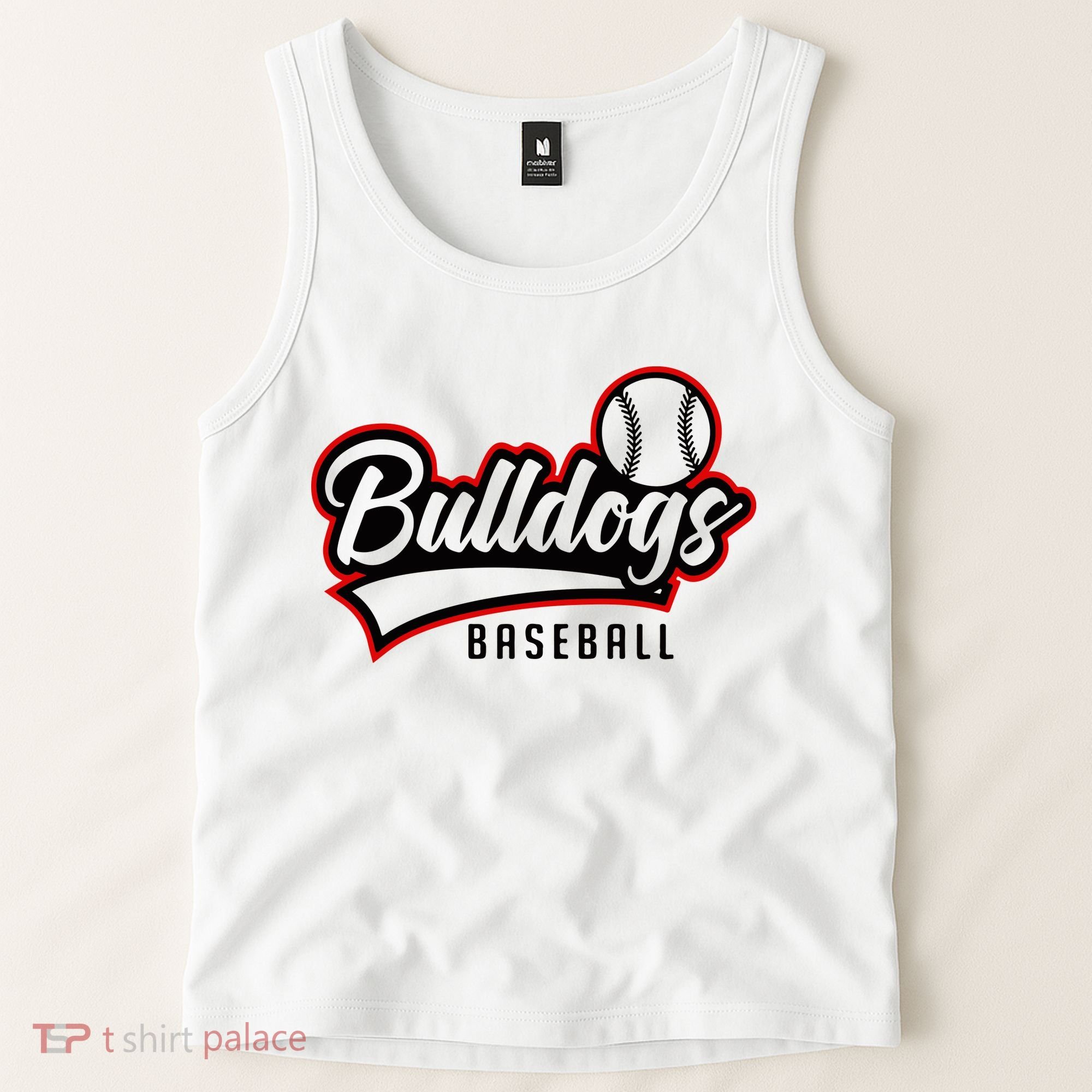 Baseball Sport Bulldog Baseball Tank Top