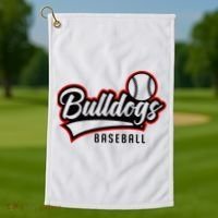 Baseball Sport Bulldog Baseball Golf Towel thumb 1