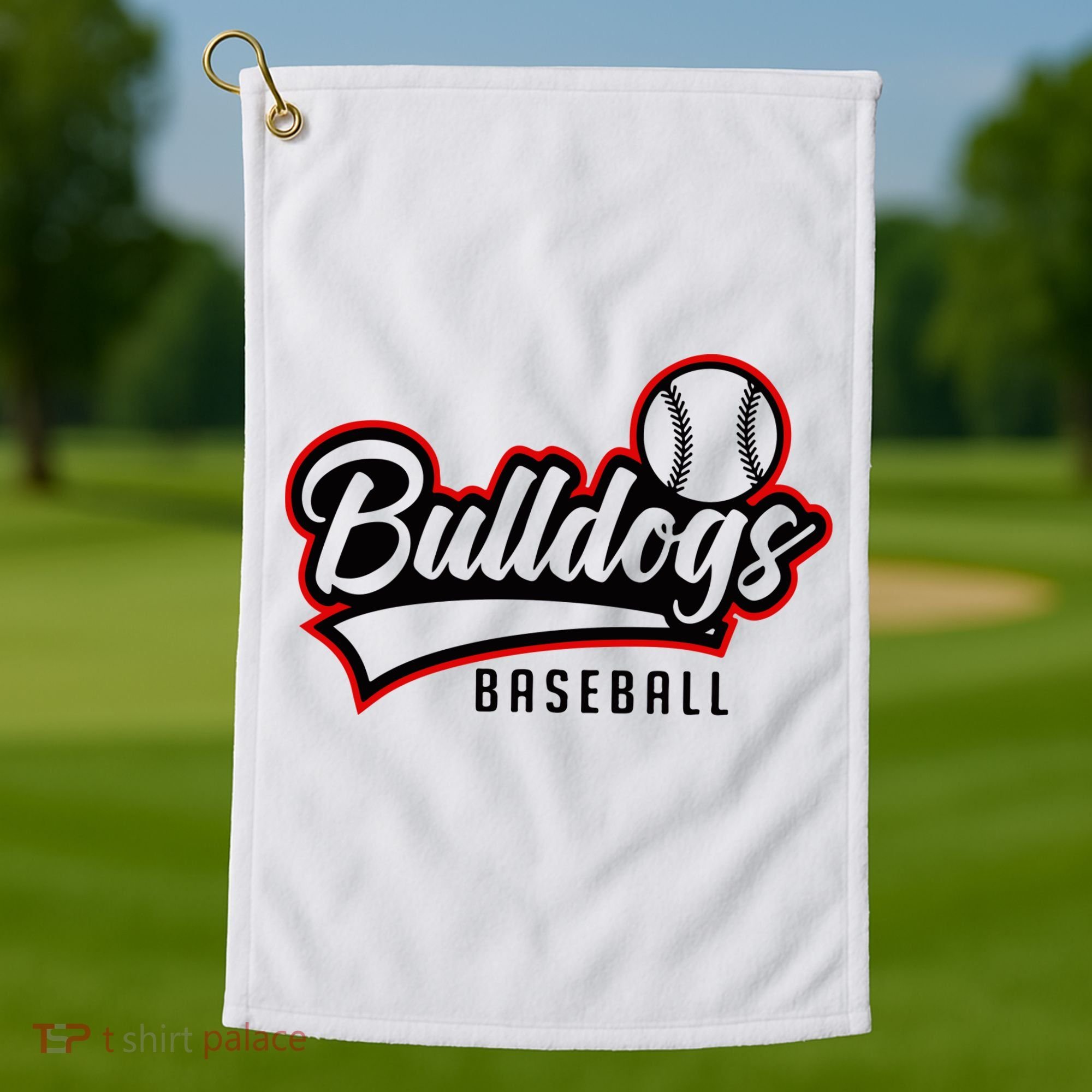 Baseball Sport Bulldog Baseball Golf Towel