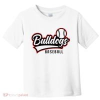 Baseball Sport Bulldog Baseball Toddler T-Shirt thumb 0