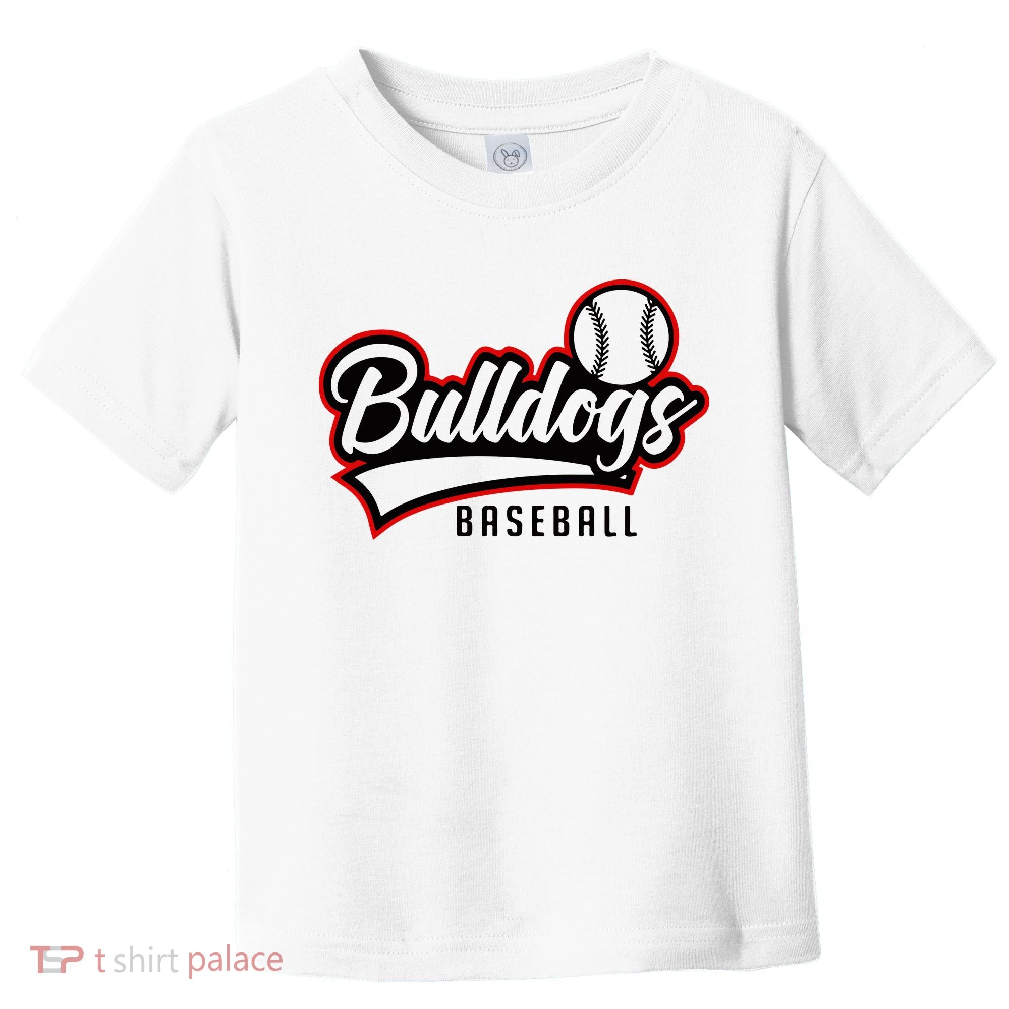 Baseball Sport Bulldog Baseball Toddler T-Shirt