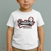 Baseball Sport Bulldog Baseball Toddler T-Shirt thumb 2