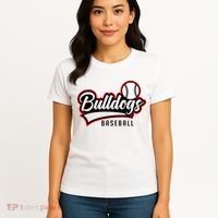 Baseball Sport Bulldog Baseball Women's T-Shirt thumb 4