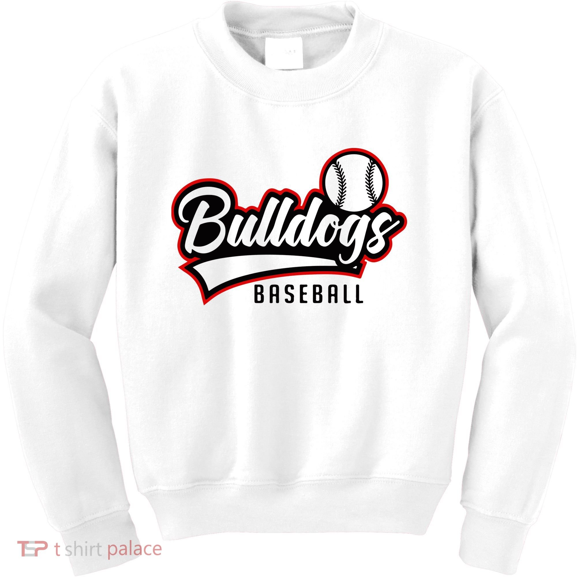 Baseball Sport Bulldog Baseball Kids Sweatshirt