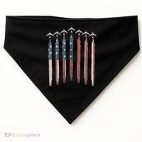 B-52 Stratofortress Bomber Airplane USA Patriotic Flag USA-Made Doggie Bandana thumb 0