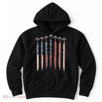 B-52 Stratofortress Bomber Airplane USA Patriotic Flag Hoodie thumb 0