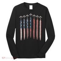 B-52 Stratofortress Bomber Airplane USA Patriotic Flag Long Sleeve Shirt thumb 0