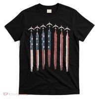 B-52 Stratofortress Bomber Airplane USA Patriotic Flag T-Shirt thumb 0