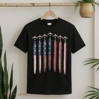 B-52 Stratofortress Bomber Airplane USA Patriotic Flag T-Shirt thumb 2