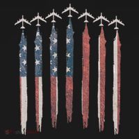 B-52 Stratofortress Bomber Airplane USA Patriotic Flag Women's Hoodie thumb 2