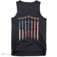 B-52 Stratofortress Bomber Airplane USA Patriotic Flag Tank Top thumb 0