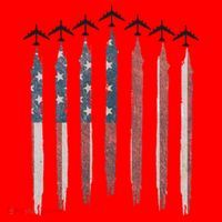 B-52 Stratofortress Bomber Airplane USA Patriotic Flag Santa Hat thumb 1