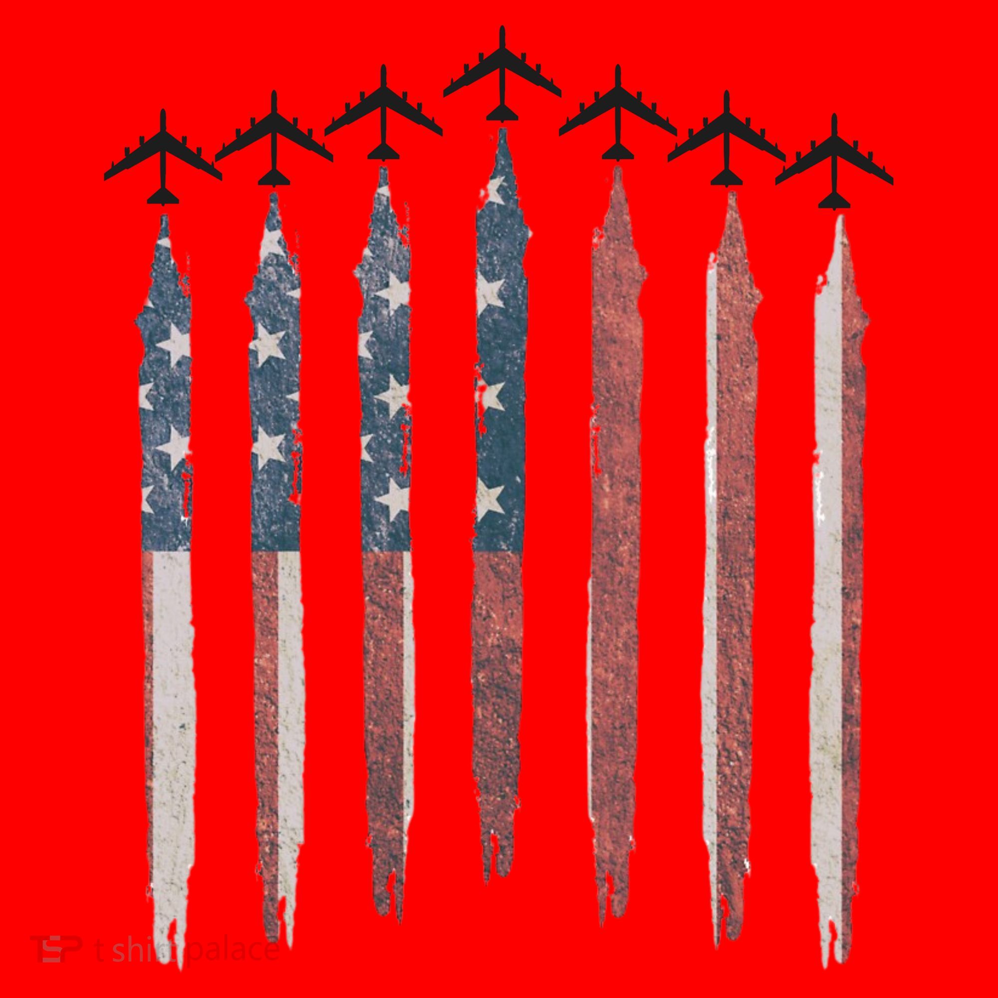 B-52 Stratofortress Bomber Airplane USA Patriotic Flag Santa Hat