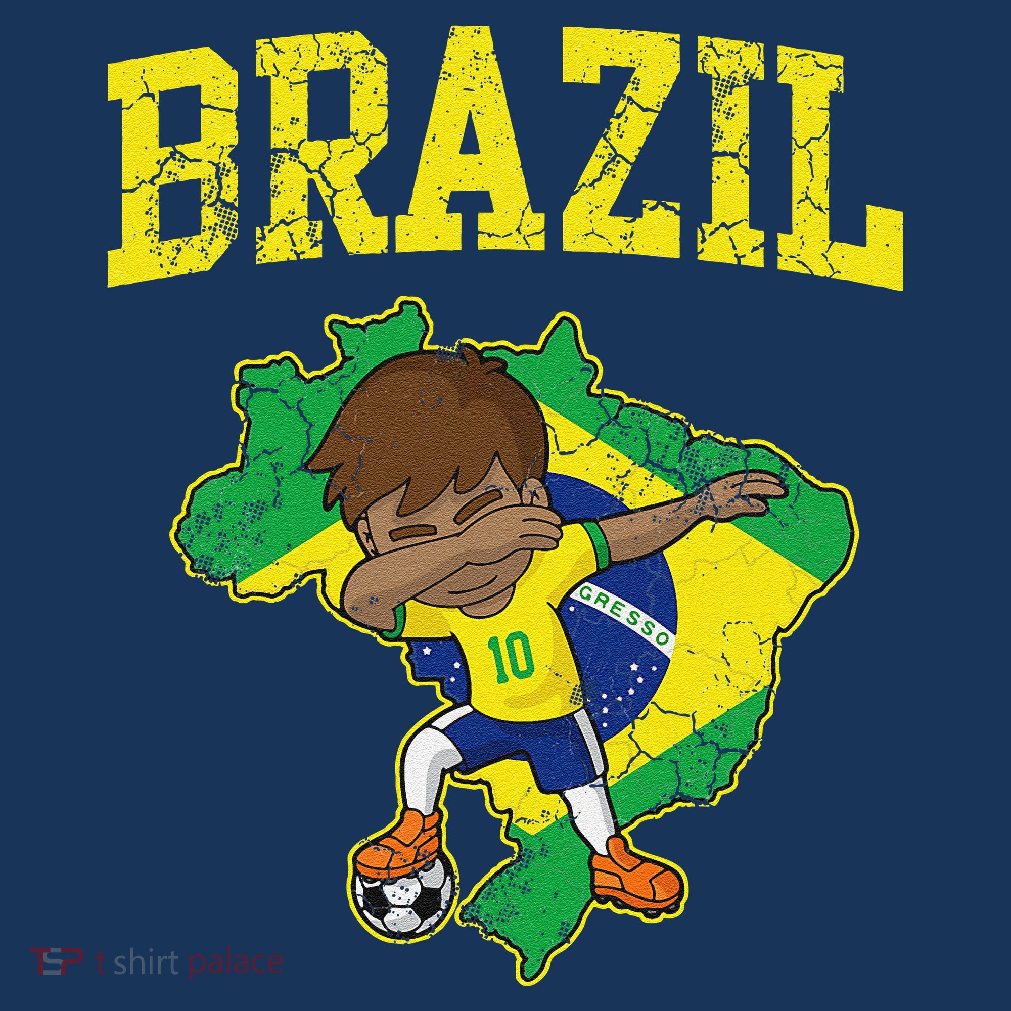 Brazil Soccer Boy Brazilian Football Dabbing Women's Hoodie
