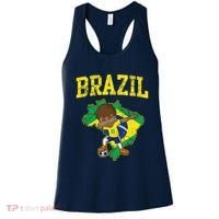 Brazil Soccer Boy Brazilian Football Dabbing Women's Tank Top thumb 0