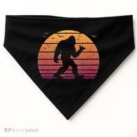 Bigfoot Surfing Beach Vacation Retro Surfboard Surf Shaka USA-Made Doggie Bandana thumb 0