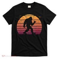 Bigfoot Surfing Beach Vacation Retro Surfboard Surf Shaka T-Shirt thumb 0