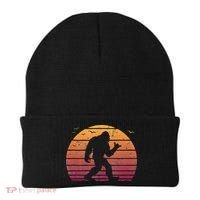 Bigfoot Surfing Beach Vacation Retro Surfboard Surf Shaka Beanie thumb 0