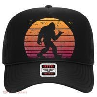 Bigfoot Surfing Beach Vacation Retro Surfboard Surf Shaka Hat thumb 0