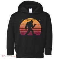 Bigfoot Surfing Beach Vacation Retro Surfboard Surf Shaka Toddler Hoodie thumb 0