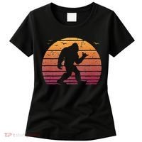 Bigfoot Surfing Beach Vacation Retro Surfboard Surf Shaka Women's T-Shirt thumb 0