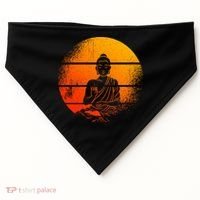 Buddha Statue Buddhist Meditate Sitting Buddha Gift USA-Made Doggie Bandana thumb 0