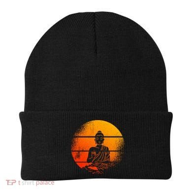 Buddha Statue Buddhist Meditate Sitting Buddha Gift Beanie