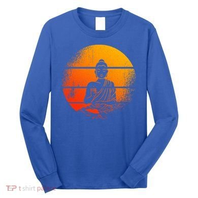 Buddha Statue Buddhist Meditate Sitting Buddha Gift Long Sleeve Shirt