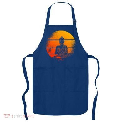 Buddha Statue Buddhist Meditate Sitting Buddha Gift Apron