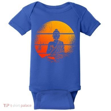 Buddha Statue Buddhist Meditate Sitting Buddha Gift Baby Bodysuit