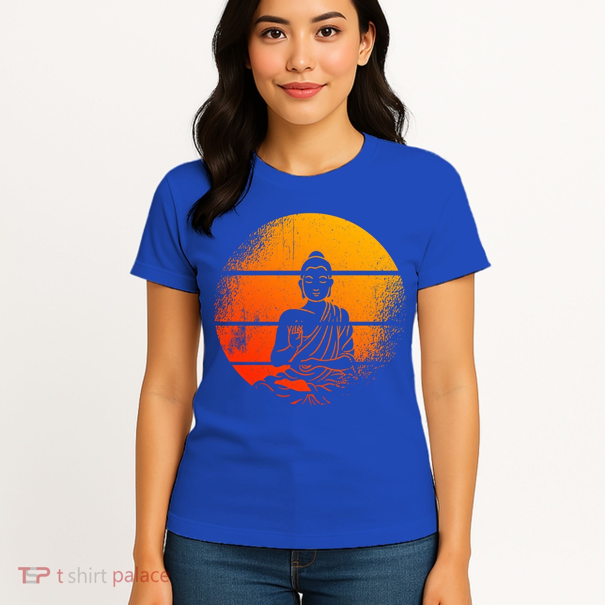 Buddha Statue Buddhist Meditate Sitting Buddha Gift Women's T-Shirt