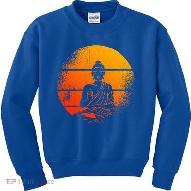 Buddha Statue Buddhist Meditate Sitting Buddha Gift Kids Sweatshirt