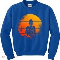 Buddha Statue Buddhist Meditate Sitting Buddha Gift Kids Sweatshirt thumb 0