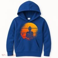 Buddha Statue Buddhist Meditate Sitting Buddha Gift Kids Hoodie thumb 0