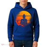 Buddha Statue Buddhist Meditate Sitting Buddha Gift Kids Hoodie thumb 4