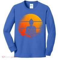Buddha Statue Buddhist Meditate Sitting Buddha Gift Kids Long Sleeve Shirt thumb 0