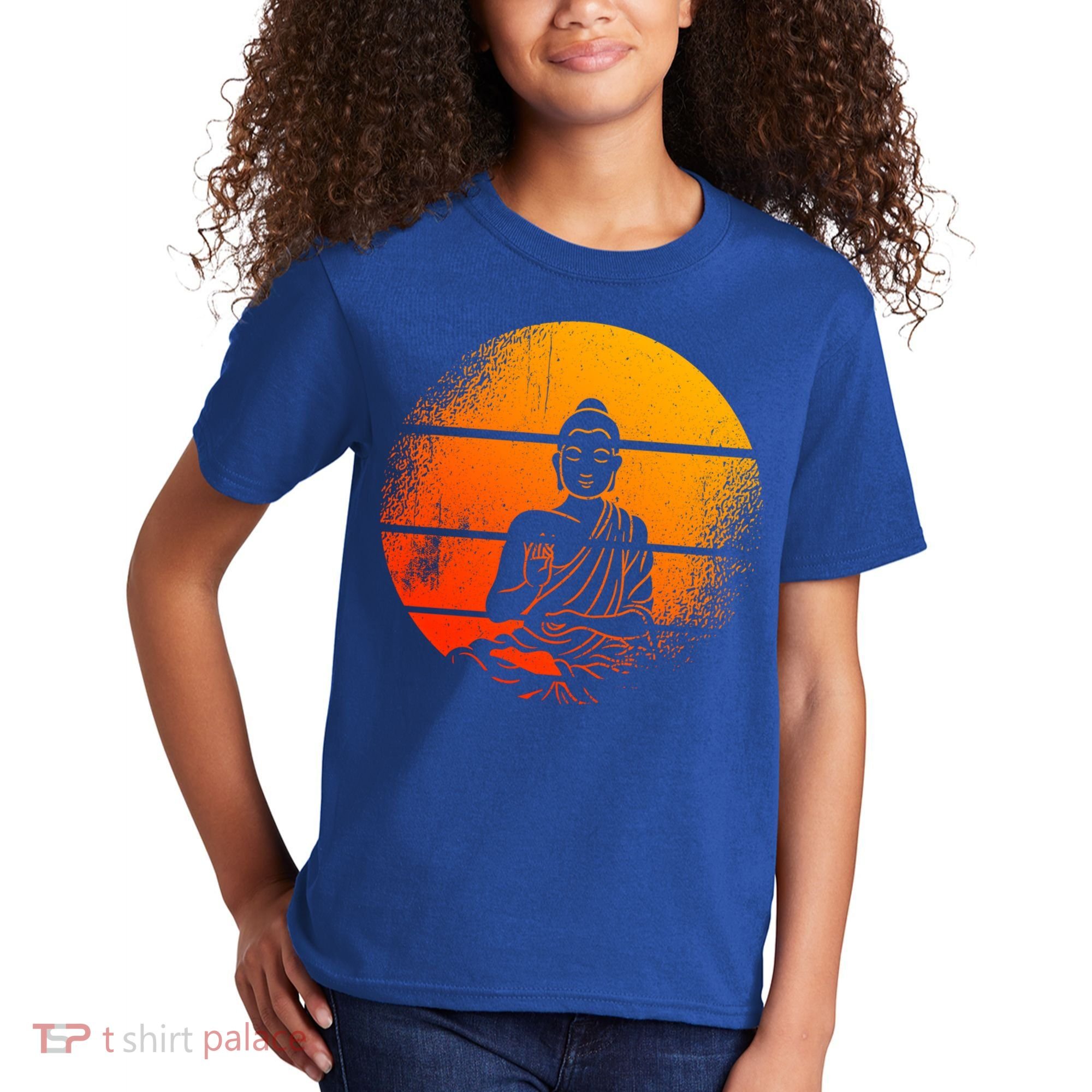 Buddha Statue Buddhist Meditate Sitting Buddha Gift Kids T-Shirt