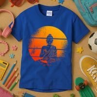 Buddha Statue Buddhist Meditate Sitting Buddha Gift Kids T-Shirt thumb 3