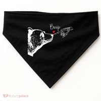Bear Skeleton Boop Bear Funny Halloween Girl USA-Made Doggie Bandana thumb 0
