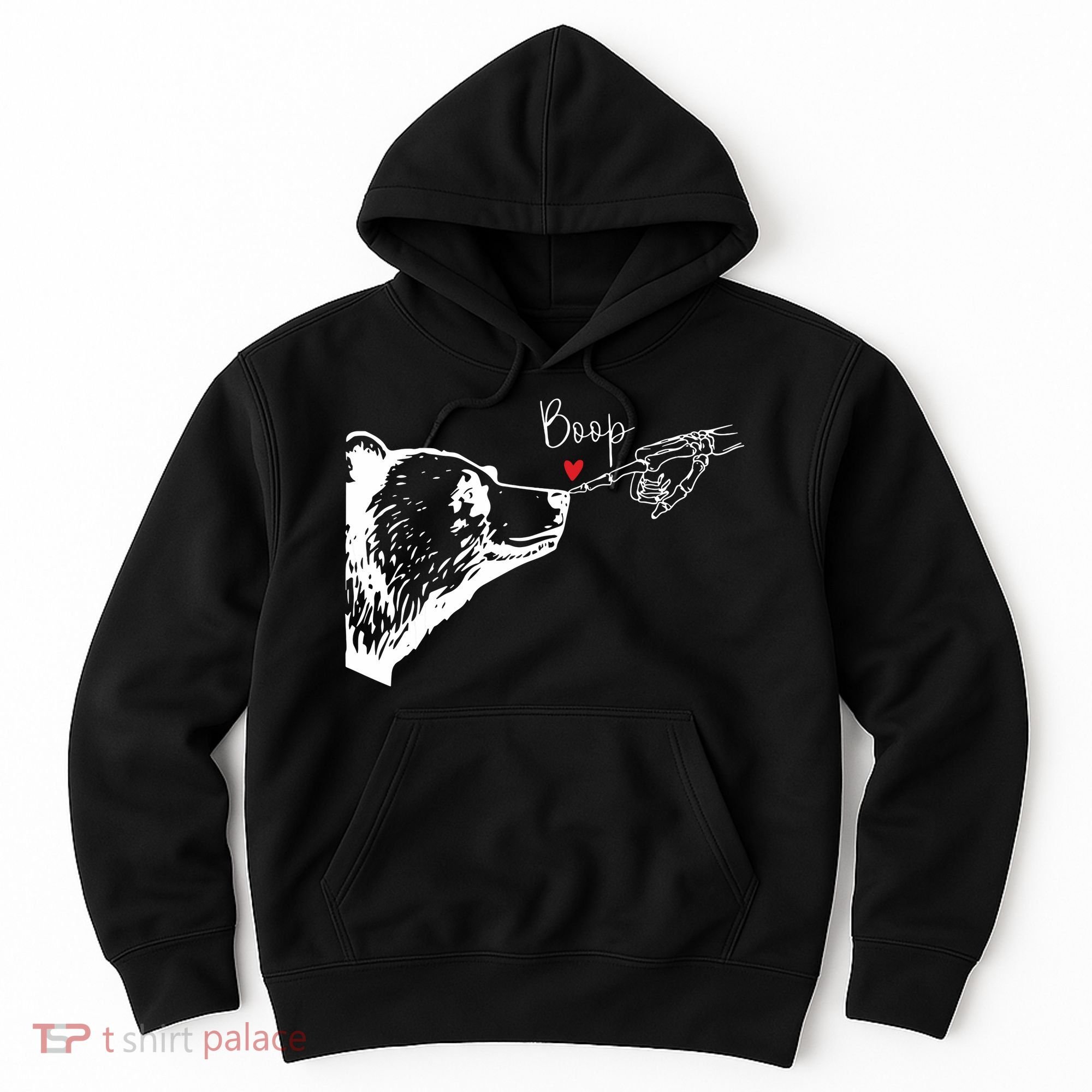 Bear Skeleton Boop Bear Funny Halloween Girl Hoodie