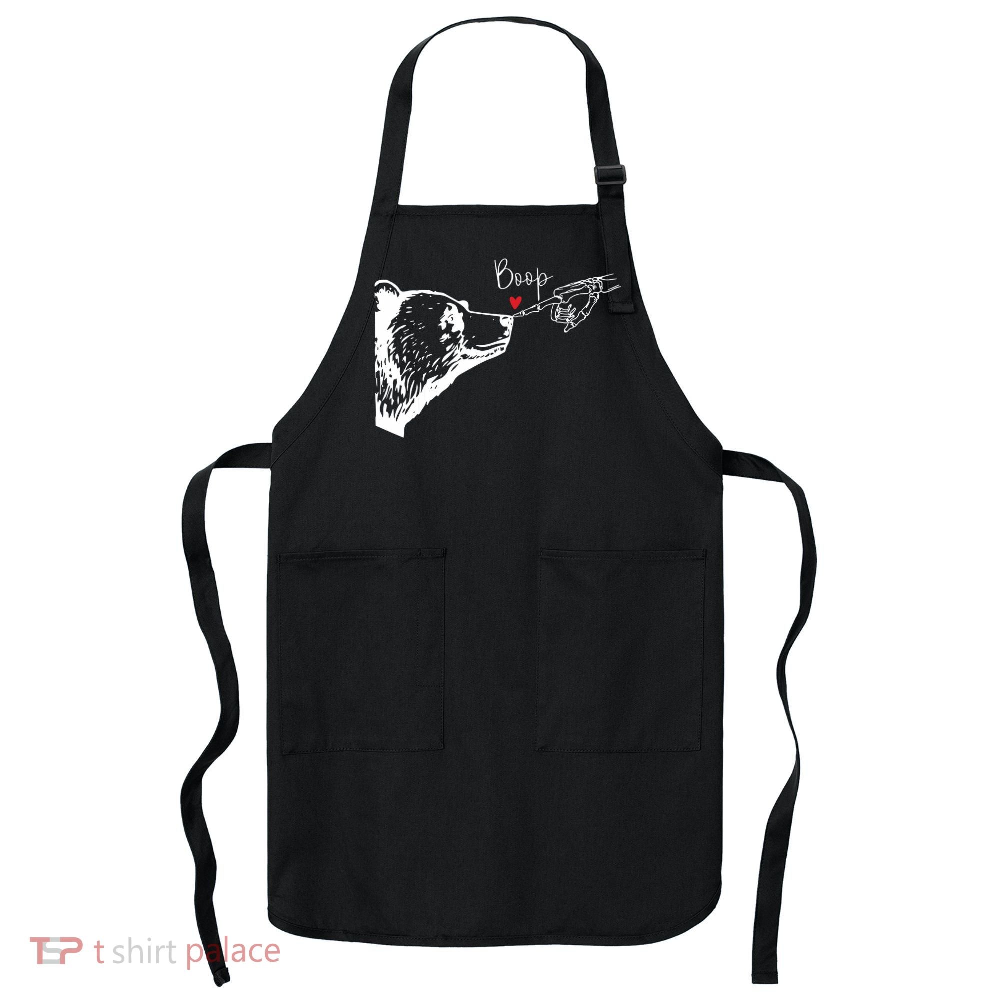Bear Skeleton Boop Bear Funny Halloween Girl Apron