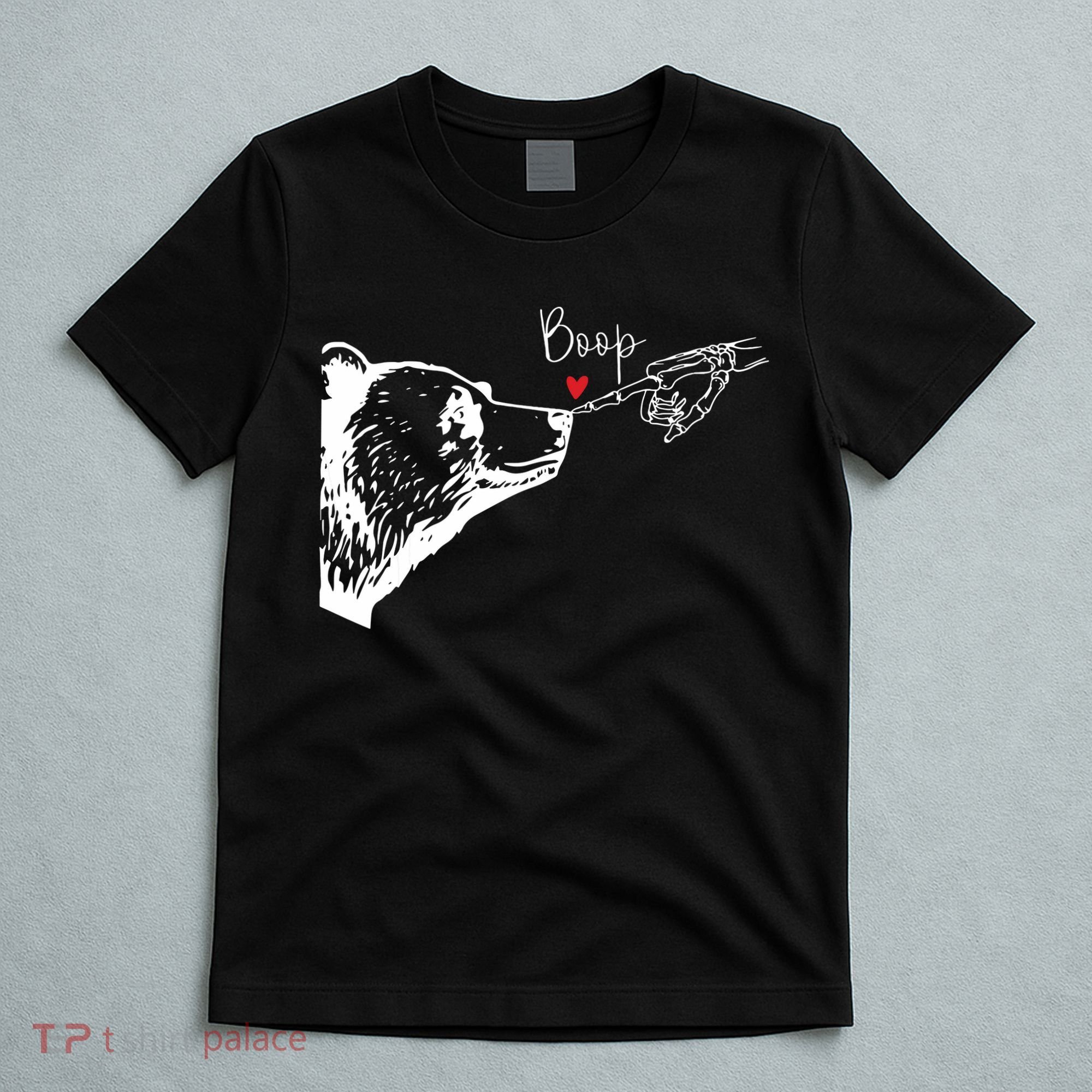 Bear Skeleton Boop Bear Funny Halloween Girl T-Shirt